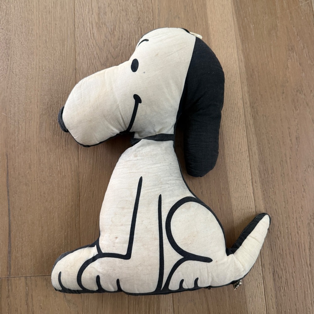 Peanuts Snoopy 1963 Boucher Assoc Cloth Doll Vintage Kapok 15x12 White Black